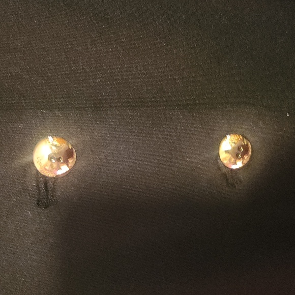 Calvin Klein Elegant Black Bodycon Dress With Gold Toned Buttons Size 6 - Picture 2 of 5